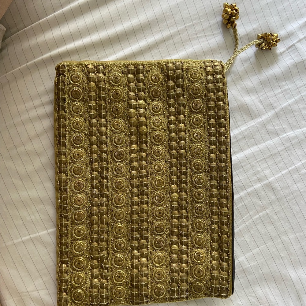 Cleobella Gold Sequin Clutch